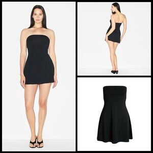 Skims Smooth Layers Strapless Dress Obsidian New